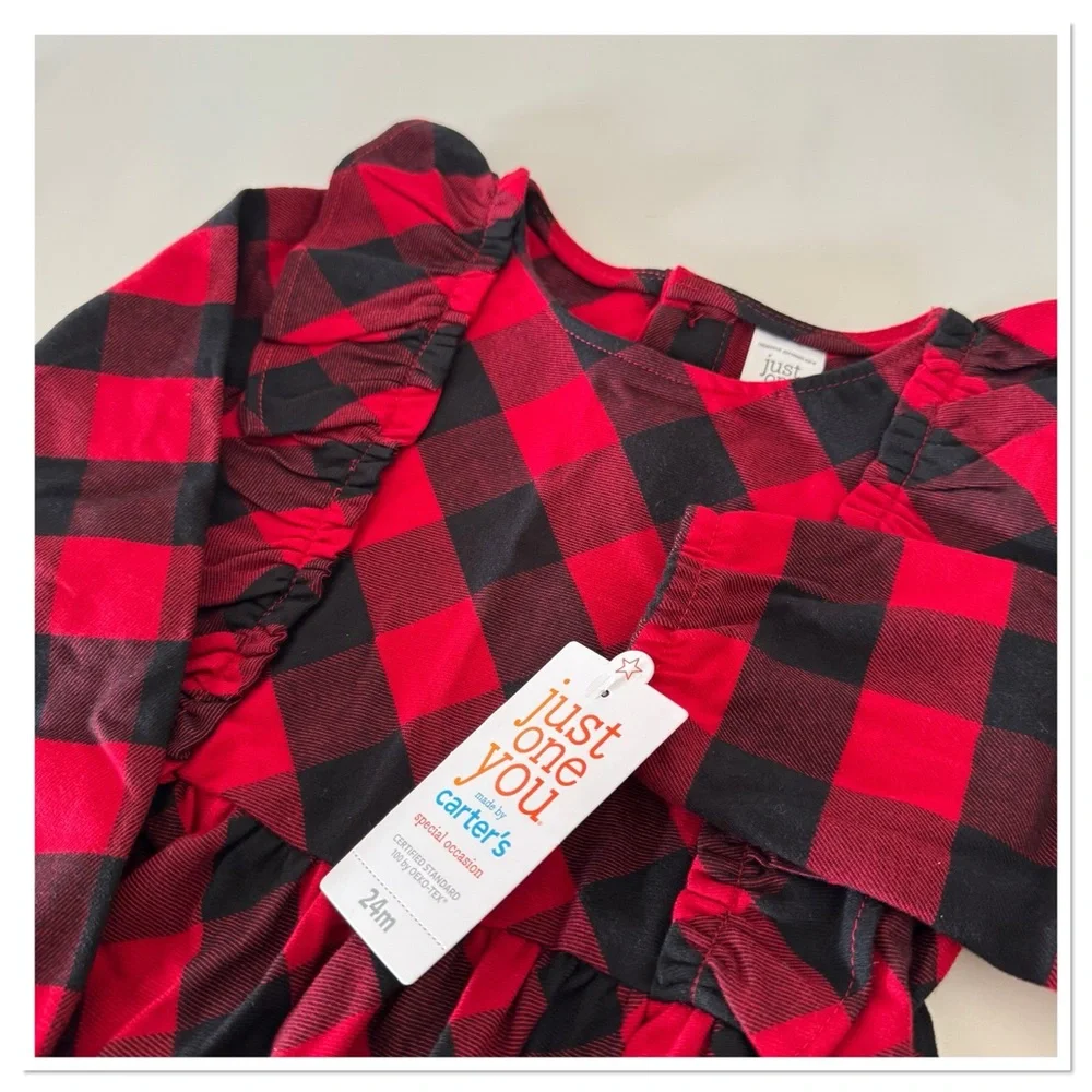 Baby Girls Buffalo Check Dress Just One You made by carter’s